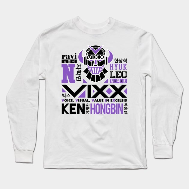 VIXX Collage Long Sleeve T-Shirt by skeletonvenus